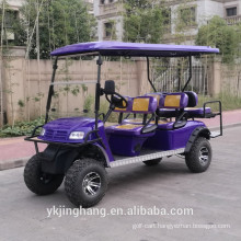 6 seats off road tyre gas power shuttle cart with alloy rim